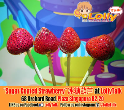 Strawberry lollypops